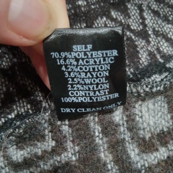 Lapis Wool Blend Long Fringe Open Front Cardigan Sweater Size M Quiet Luxury - Picture 7 of 12